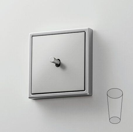Jung AL12-0K0 Abdeckung mit Kipphebel "Kegel", 1 Kipphebel, Serie LS 1912, Aluminium