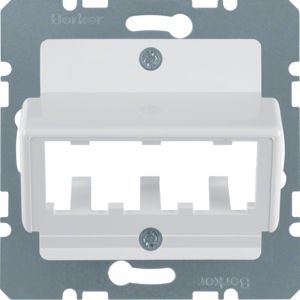 Berker 142709 Zentralplatte für 3 MINI-COM Module Zentralplattensystem, polarweiß glänzend