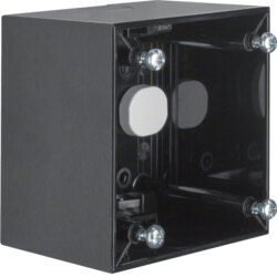 Berker 911512510 Aufbau-Gehäuse hoch Aufputz, Integro Flow/Pure, schwarz glänzend