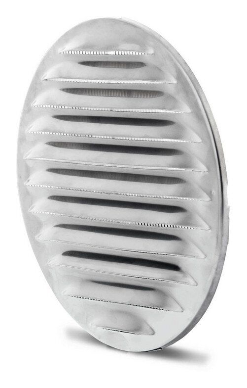 Lunos 039907 Außenverschluss 1/RME150, Ø150/80-125mm, zum Stecken, Insektenschutz, Edelstahl