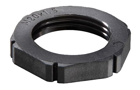 WISKA 10061780 Kunststoffgegenmutter M12, schwarz