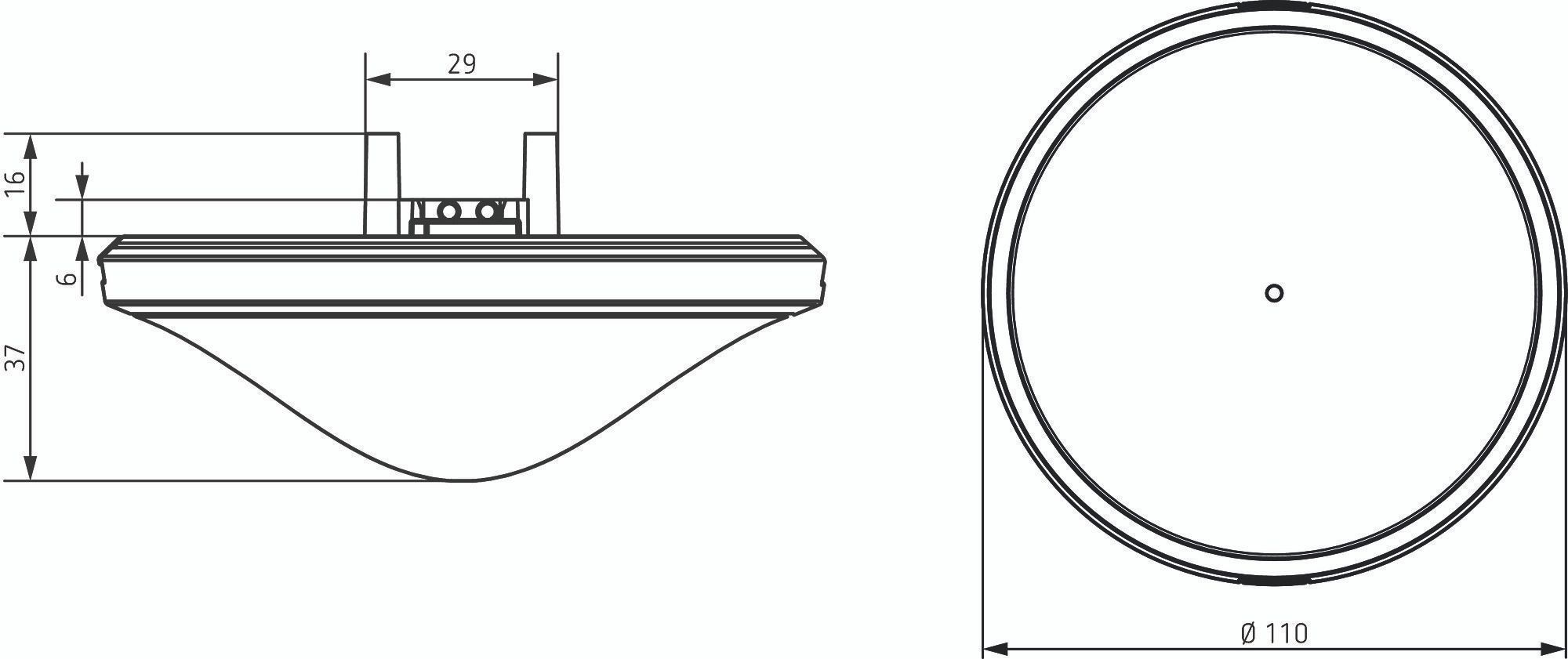 Theben 2079502 thePrema S360 KNX UP BK Präsenzmelder für Deckenmontage, 2xLicht u. 2xHKL, max. 7x7 m