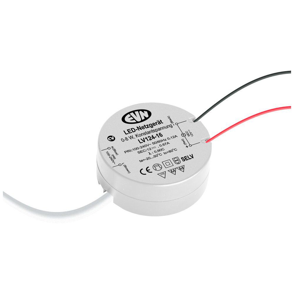 EVN LV124-16 LED-Netzgerät 0,67A, 0,1-8W, IP20, ideal für Schalterdosen