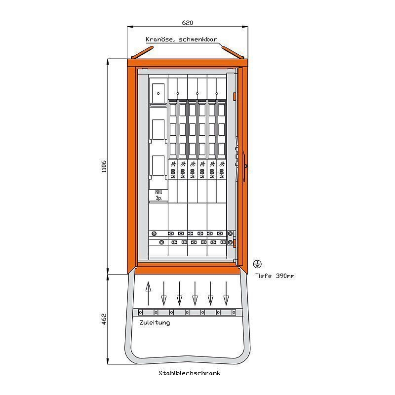 Walther Electric WGV0076 Gruppenverteilerschrank 173kVA