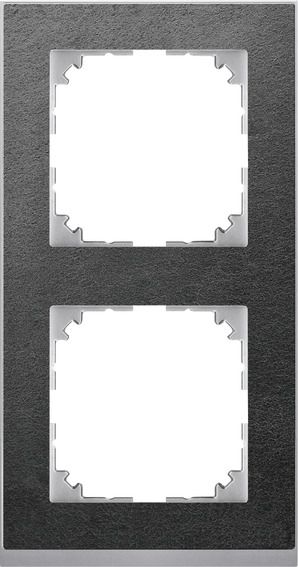 Merten MEG4020-3669 Rahmen 2-fach, M-Pure Decor, Schiefer/aluminium