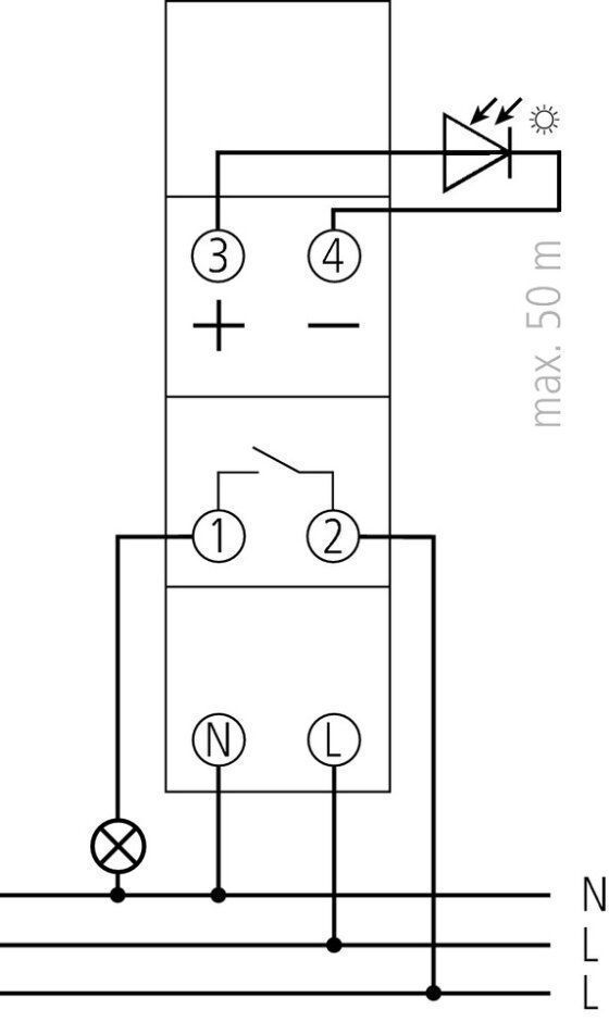 Theben 1080900 LUNA 108 plus EL Dämmerungsschalter für DIN-Schiene, Einbau-Lichtsensor