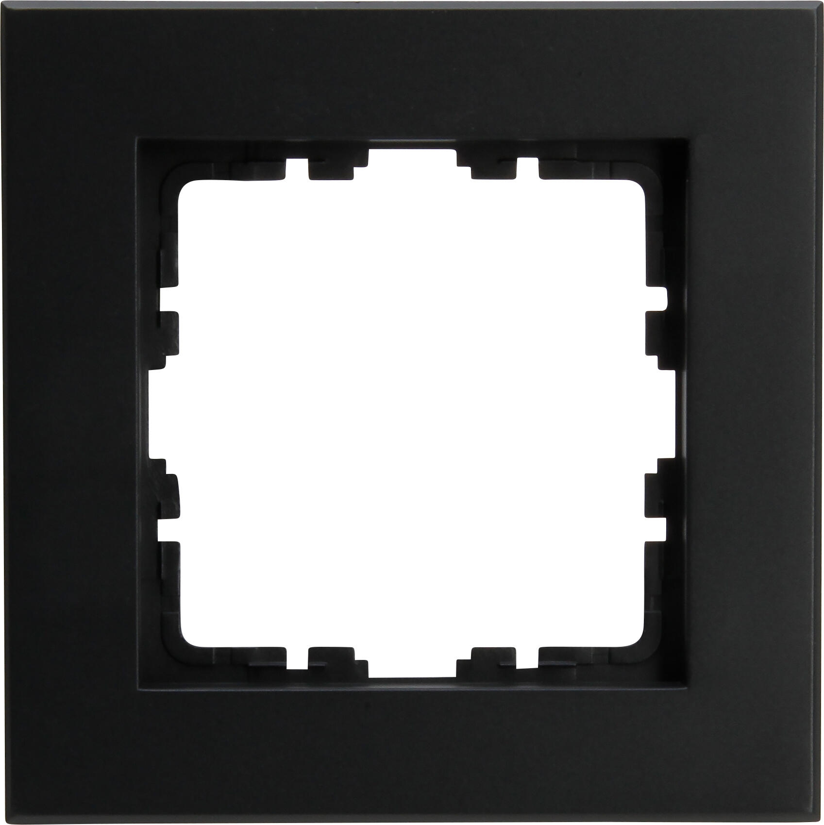 Kopp 406850007 HK07 PURE - Abdeckrahmen 1-fach, Farbe: schwarz matt