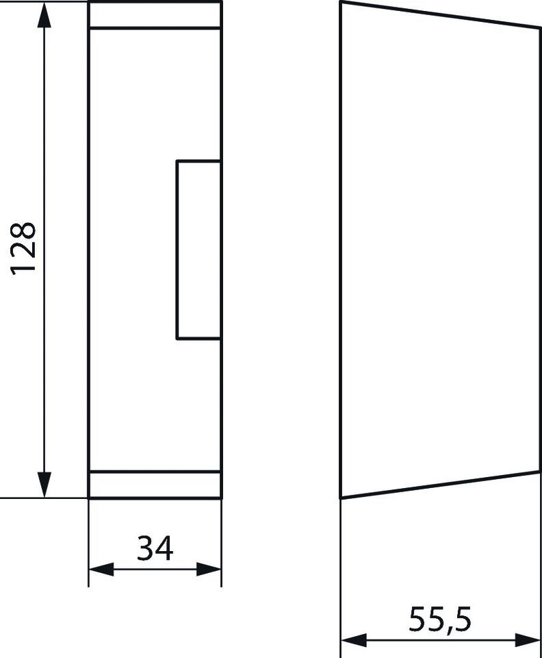 Theben 9070065 Wandmontage-Set 17,5 mm Wandmontage-Set 17,5mm, 1 Teilungseinheit für die Aufbaumontage