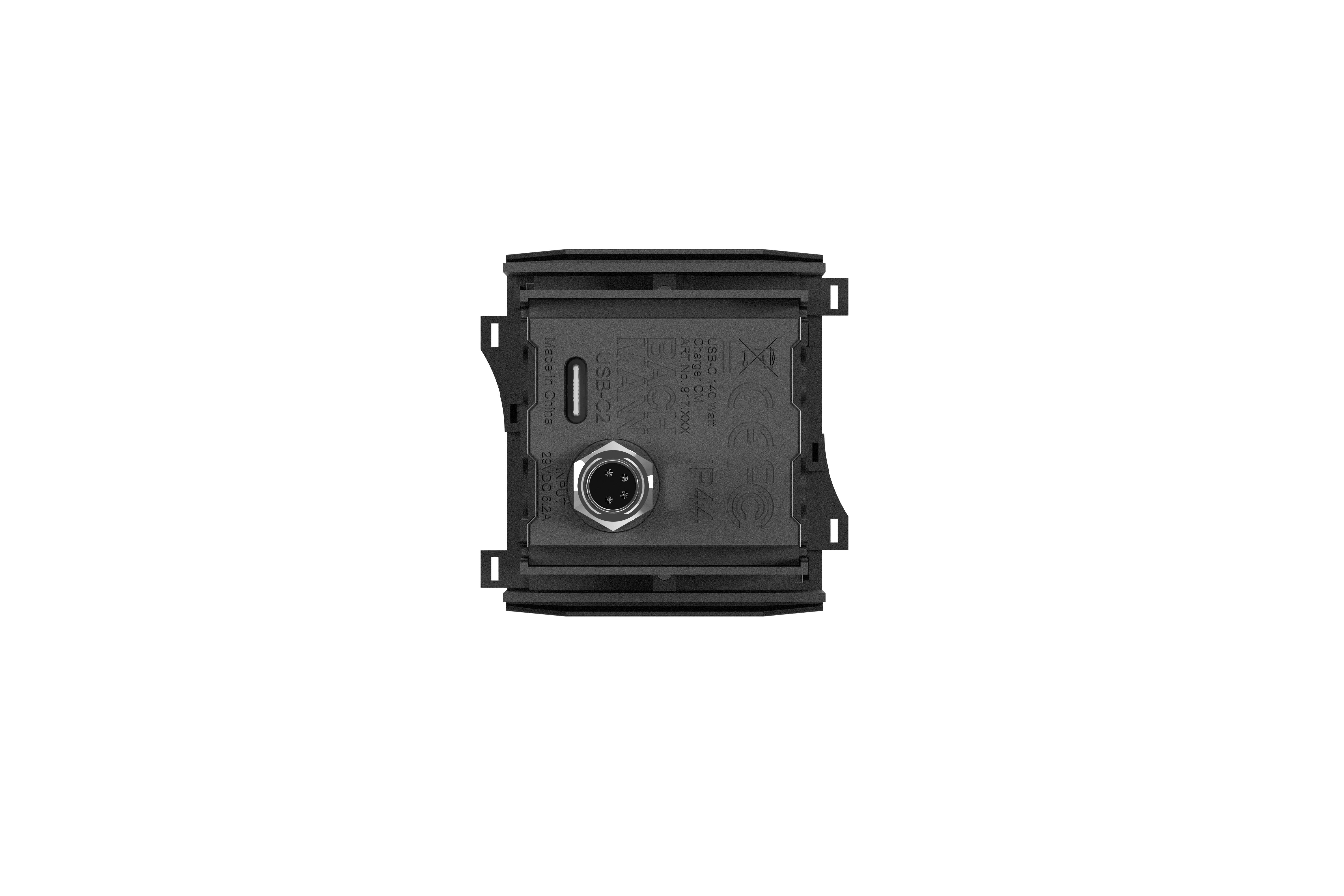 Bachmann BM0021867 Custom Module Bundle, USB C/C/C 140 W, 1,0 m Schutzkontaktstecker, inklusive Verbindungskabel USB 2.0, schwarz