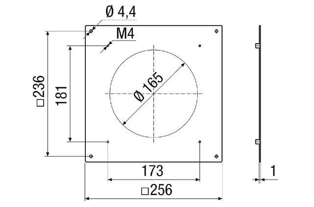 Maico PPB30ARWBB Befestigungsblech aus Aluminium