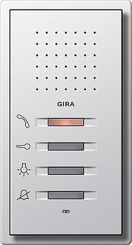 Gira 1250112 Wohnungsstation Aufputz, Flächenschalter, reinweiß glänzend