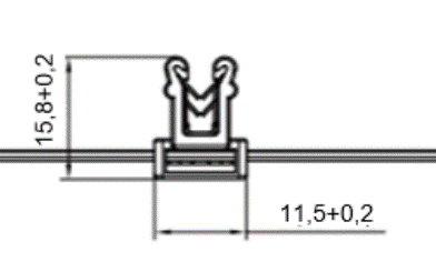 Cimco 18 1825-EL24 Clip-Kabelbinder (PV)