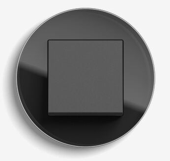 Gira 0211135 Abdeckrahmen 1-fach, Gira Studio, Glas schwarz