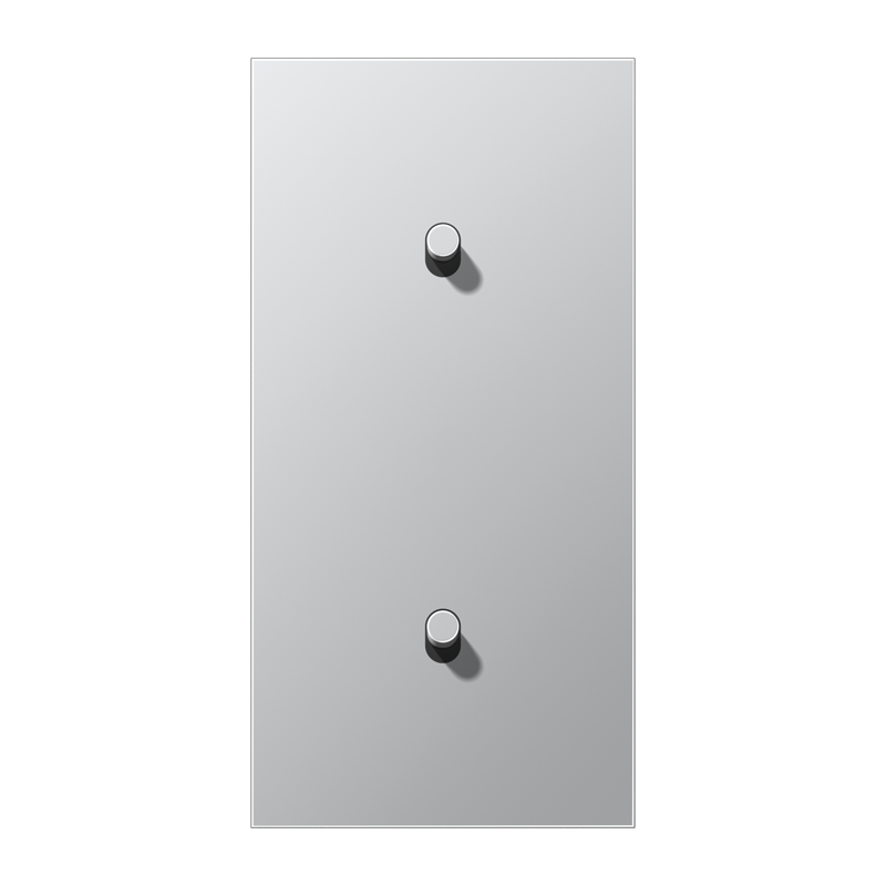 Jung AL12-20R0 Abdeckung mit Kipphebel "Zylinder", 2 x 1 Kipphebel, senkrecht, Serie LS 1912, Aluminium