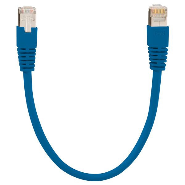 Rutenbeck 21500505 Patchkabel, Cat.6A iso 0,5 m blau