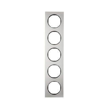 Berker 10152204 Rahmen 5-fach, R.3, Edelstahl/schwarz