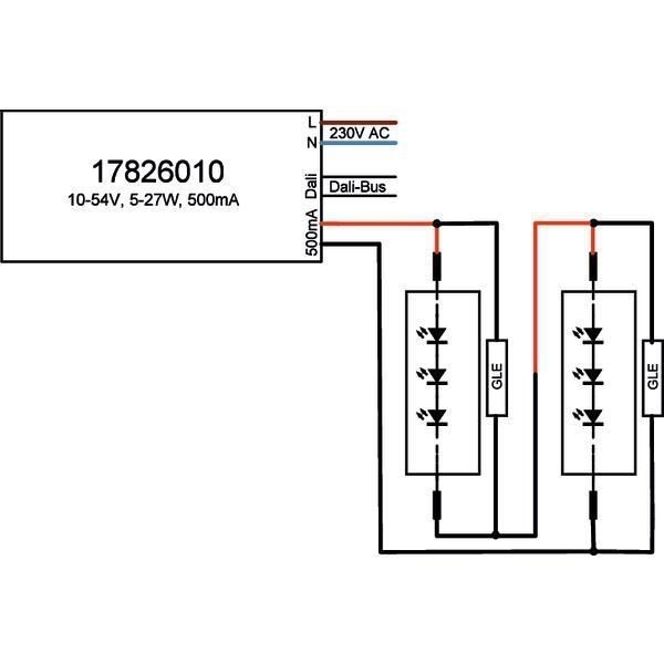 Brumberg 17826010 LED-Konverter 500 mA, 5-27 W, DALI dimmbar, ohne Konfektionierung