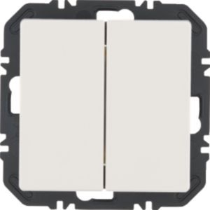 Berker 24126189 Wandsendermodul mit Wippe 2-fach, KNX EnOcean Q.x, polarweiß samt
