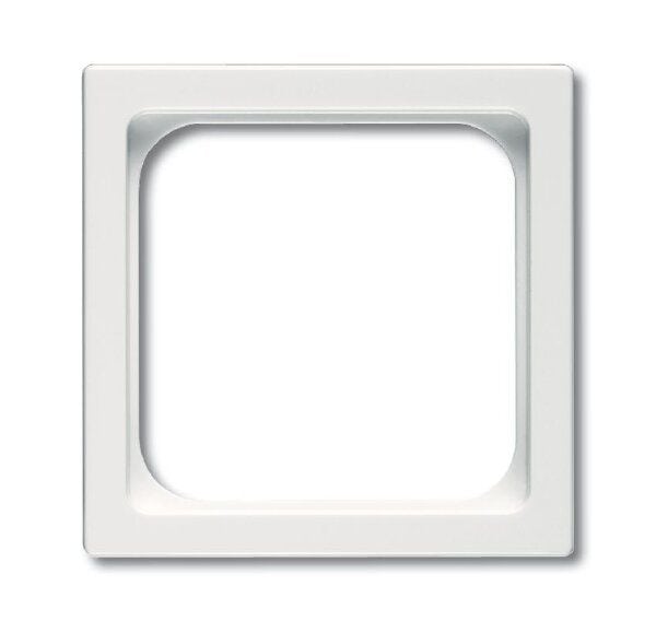 Busch-Jaeger 1746/10-84 Zwischenring für Telekommunikationseinsätze mit Abdeckplatte 50 x 50 mm, studioweiß glänzend, Plattform 63