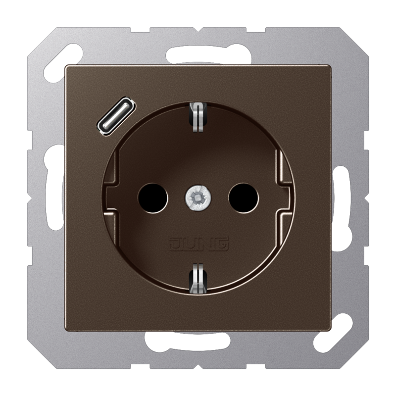 Jung A1520-18CMO Schutzkontakt-Steckdose mit USB Typ C