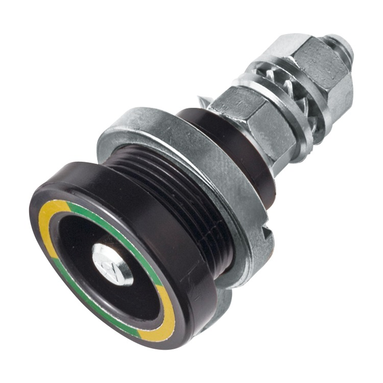 Busch-Jaeger 0471-0-0037 Einbaustecker für Potenzialausgleich, schwarz, UP-Montagedosen und -Einsätze