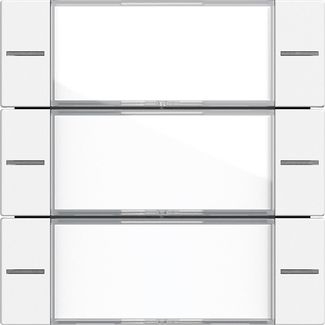 Gira 577327 Wippenset 3-fach Beschriftungsfeld Tastsensor 4.55, Klar/Reinweiß matt