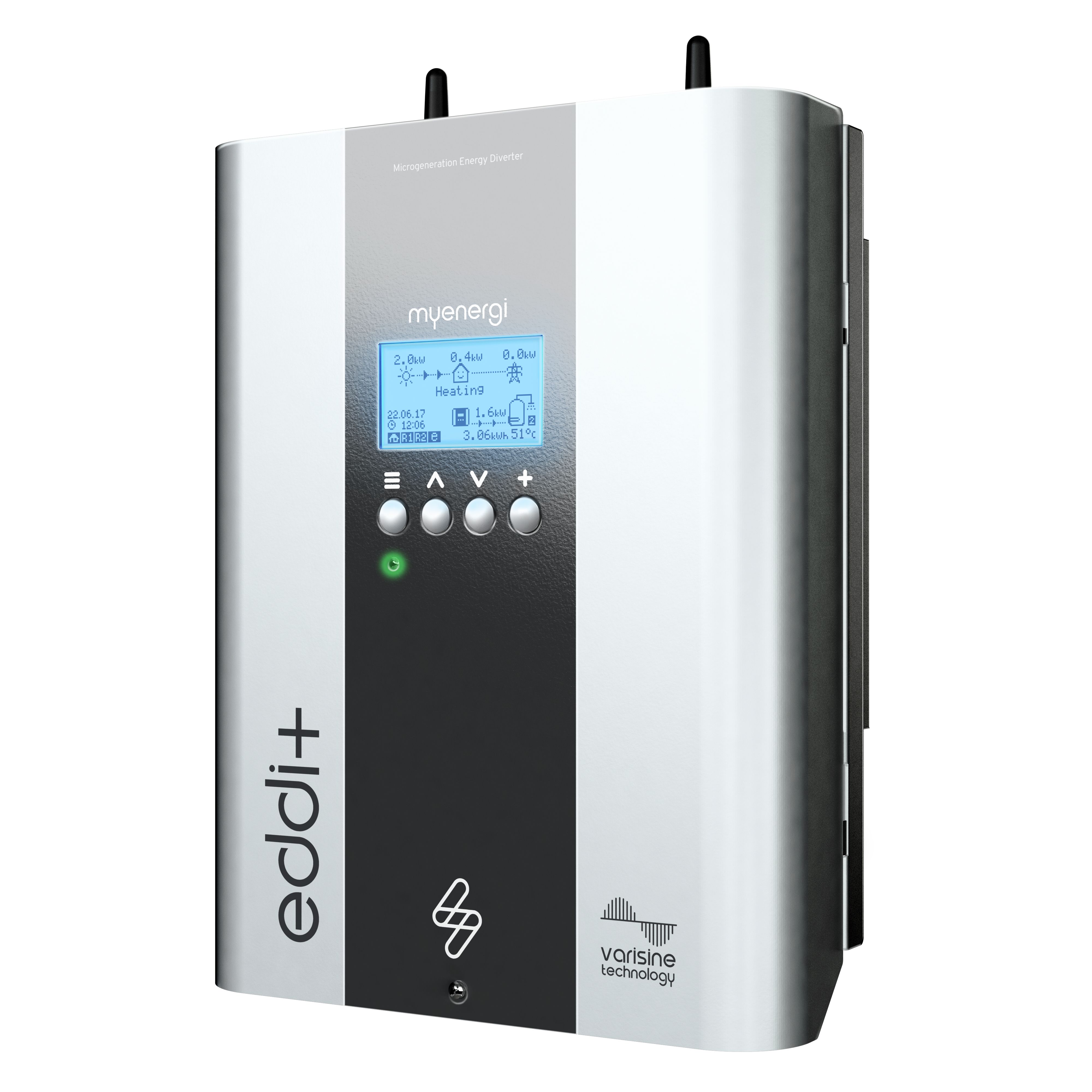 myenergi EDDI-16A3P02H+ Leistungsregler (3-phasig) mit LCD-Display, max. Heizlast 9KW/16A, PV-Überschuss