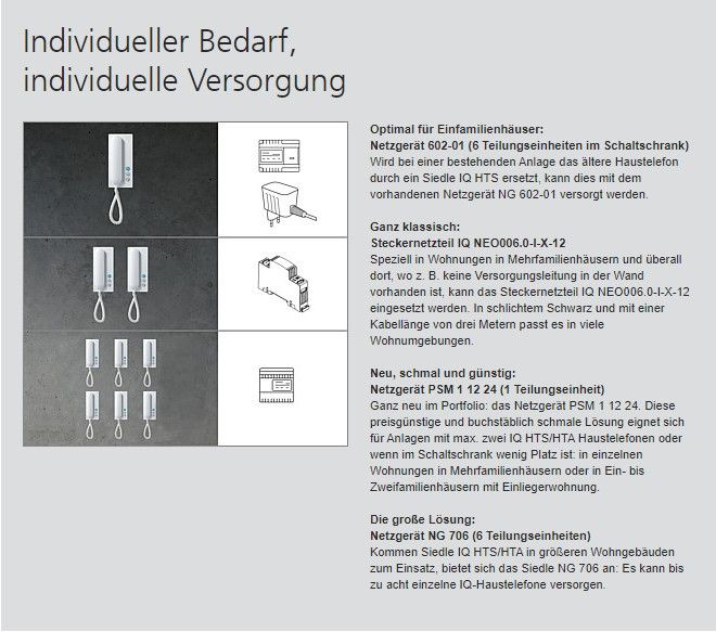 Siedle IQ HTS Haustelefon 1+n mit WLAN-Schnittstelle