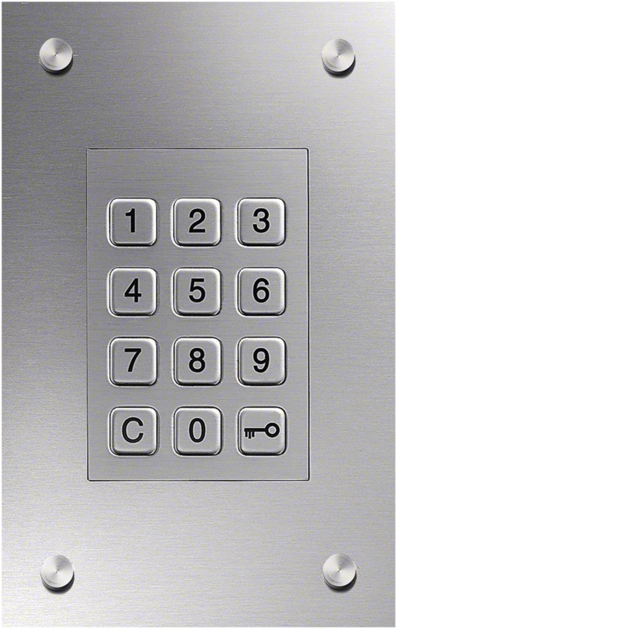 Elcom 1002211 Codeschloss Unterputz Edelstahl, nummerisches Eingabefeld für Zugangskontrolle
