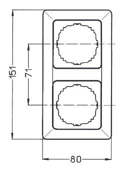 Kopp 305713005 Abdeckrahmen 2-fach, HK 02