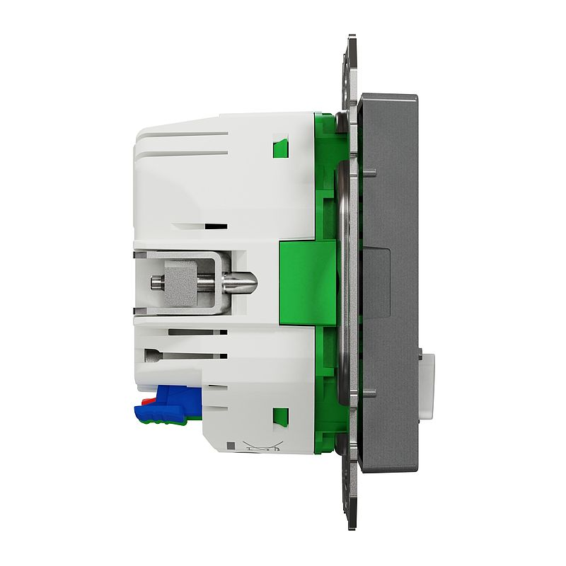 Merten MEG2380-0414 Connected Schutzkontakt-Steckdose 16A, System M, Anthrazit, Thermoplast edelmatt