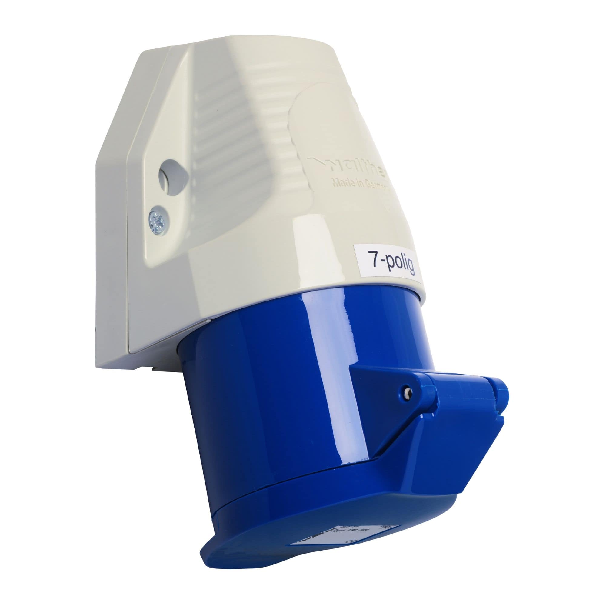 Walther Werke 130709 Wandsteckdose zur Außenbefestigung 32A 7P 9h mit einer Kabeleinführung oben