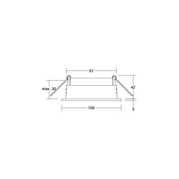 Brumberg 45000170 Einbaugehäuse M1, rund, vertieft, schwenkbar, Ø 105 mm, bis 13 W, IP20, weiß