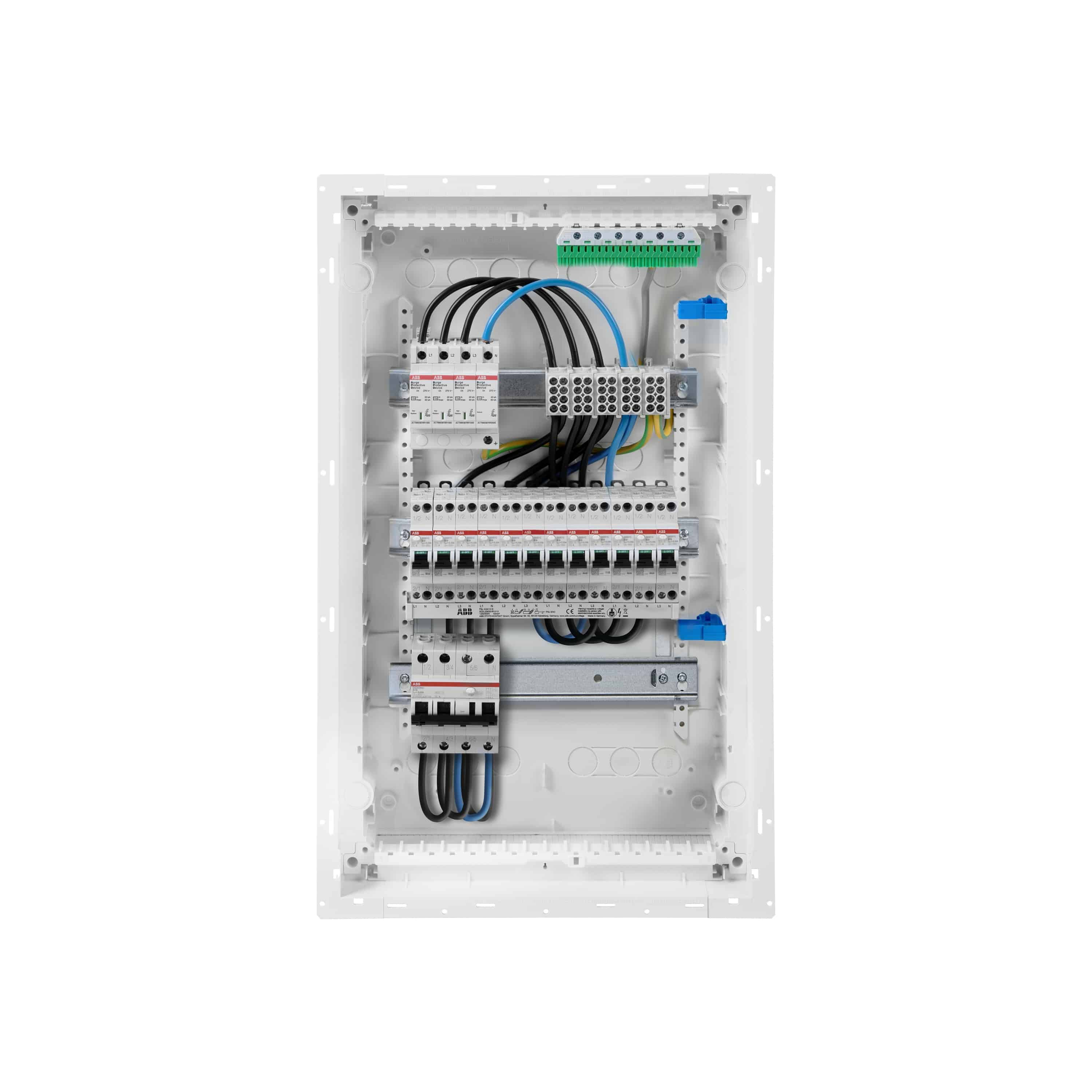 Striebel & John UKB3BOK13D UK-Komplettverteiler mit SPD T2, HLAK, 12xFI/LS 16/0,03A, 3p FI/LS 20/0,03A