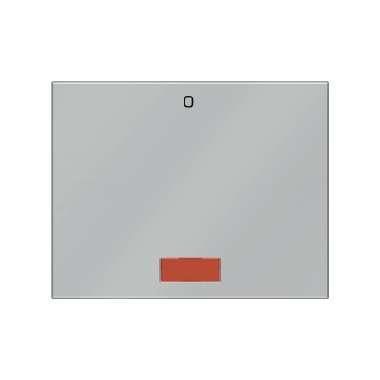 Berker 14177104 Wippe mit roter Linse und Aufdruck "0", K.5, Edelstahl Rostfrei