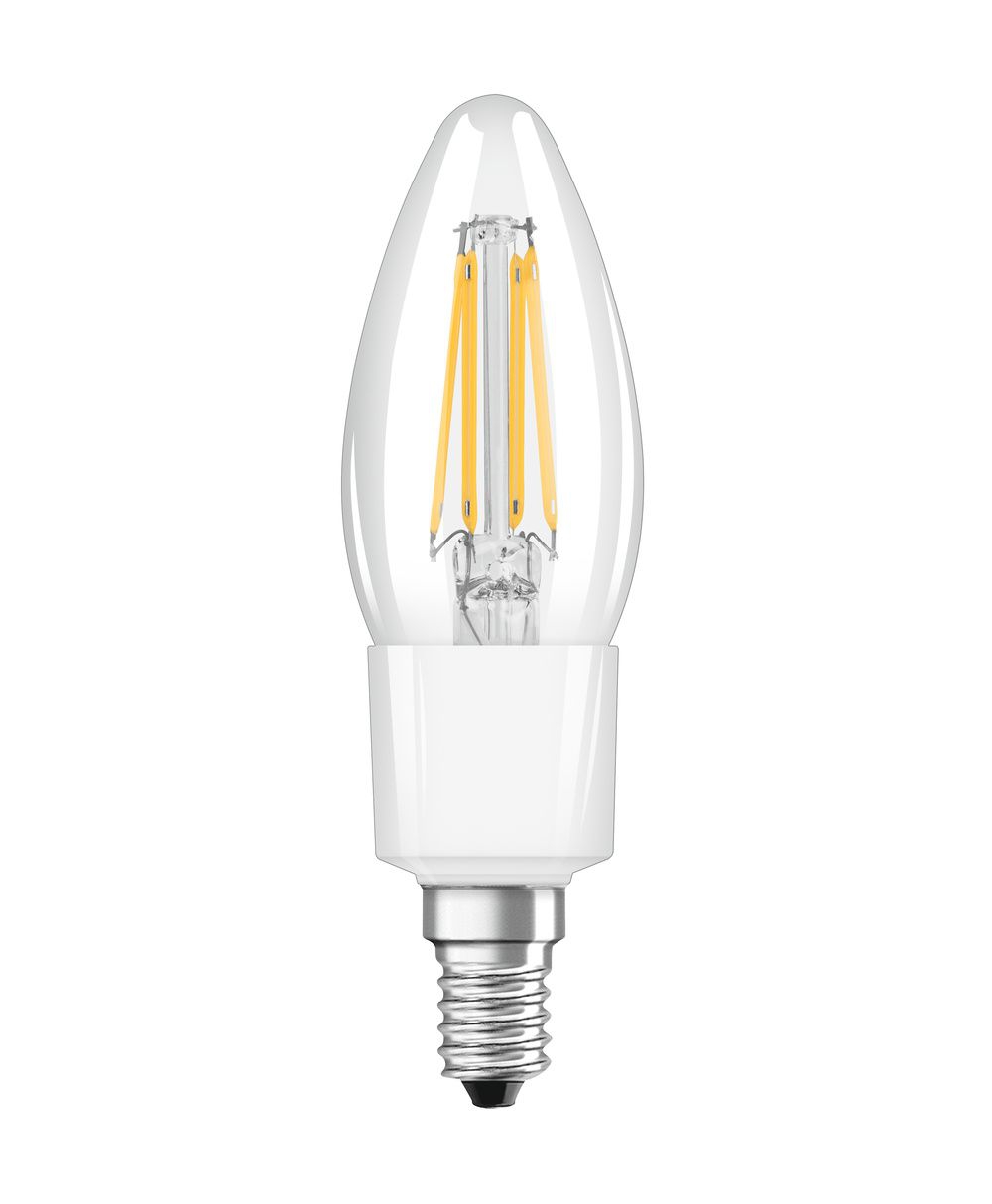 Ledvance 4058075609754 SMART+ WiFi Filament Candlemable, 300 °, 4 W, 827, 470 lm, E14, dimmbar