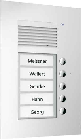 TCS PUK05/1-EN PUK Außenstation Sprechanlage Unterputz für 5 WE