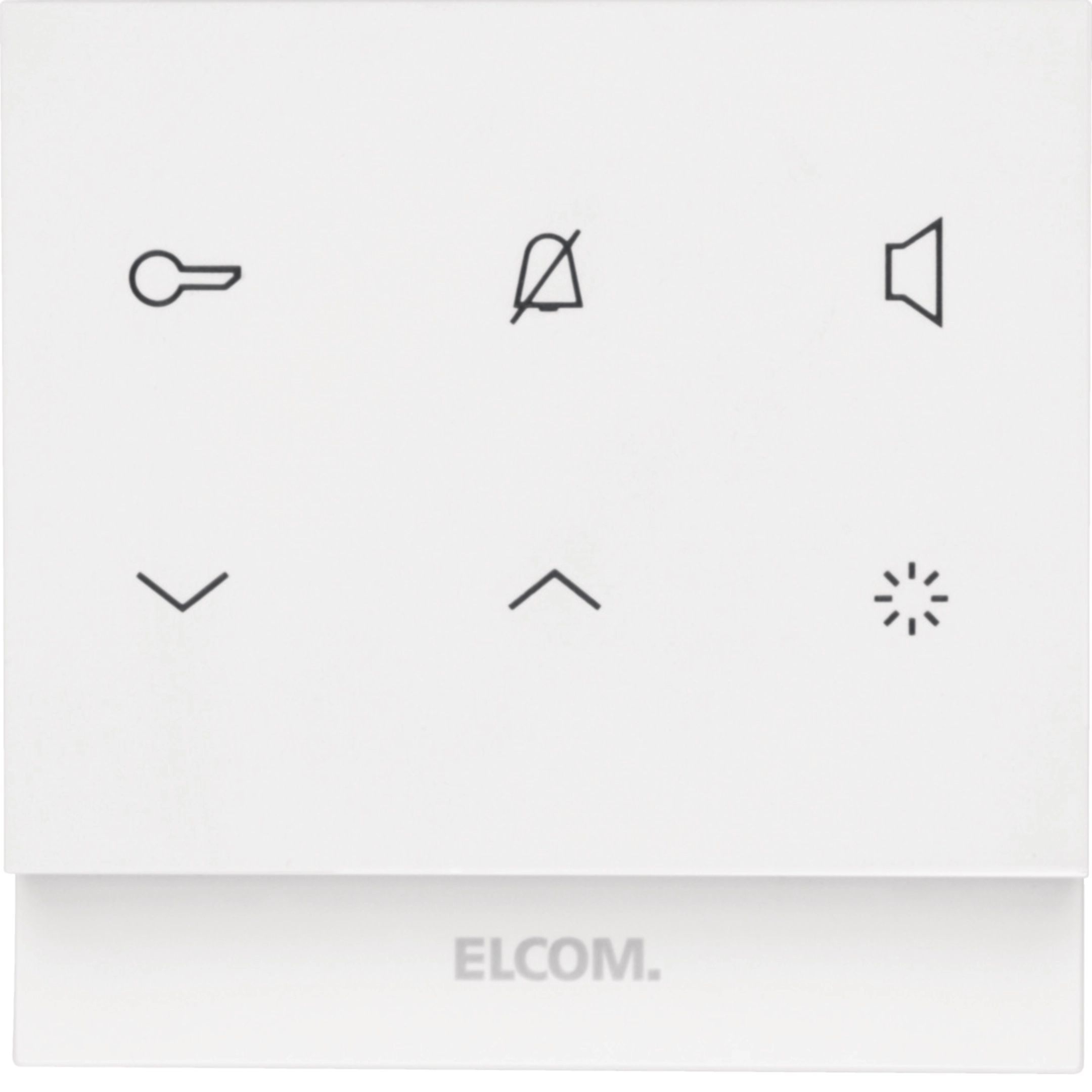 Elcom REK221Y Audio Innenstation TOUCH eckig, Aufputz, 2-Draht Sprechanlagen, polarweiß glänzend