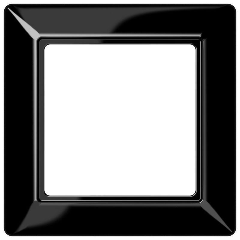 Jung AS581SW Rahmen 1-fach, senkrechte und waagerechte Montage, Duroplast, AS 500, schwarz