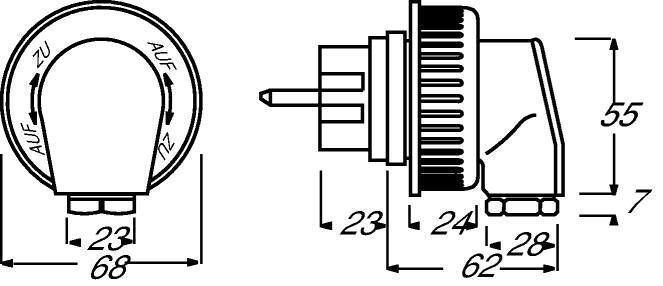 Busch-Jaeger 74 WD Schutzkontakt-Stecker 2-polig, IP66