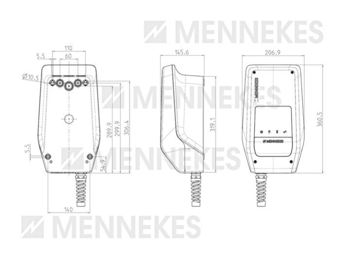 Mennekes 1321301205 Wallbox AMTRON® Compact 2.0s C2, 11kW