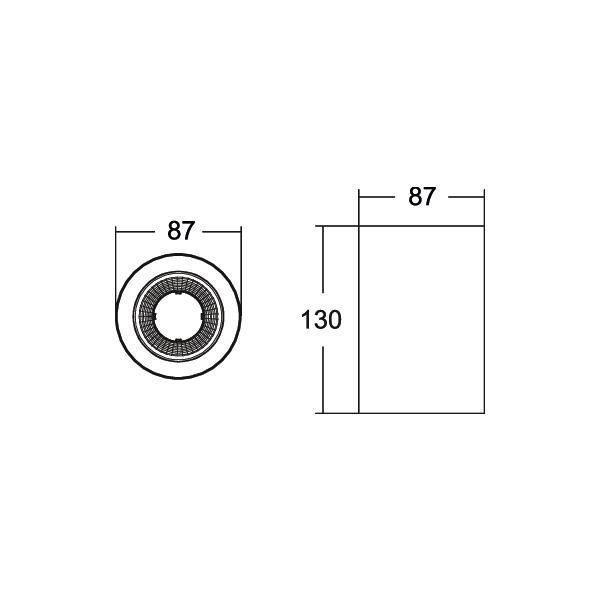 Brumberg 42611183DA LED-Anbaudownlight 230 V AC, 50 Hz, 3.000 K, 7 W, 55°, CRI > 90, rund, schwarz