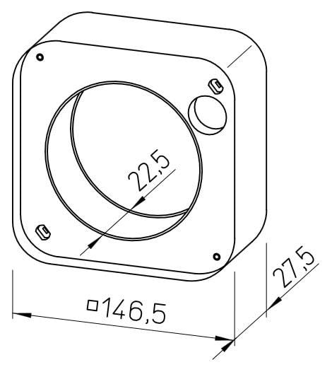 Helios MiniVent MF 90 Montageflansch