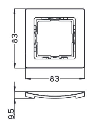 Kopp 308402001 Abdeckrahmen 1-fach, HK 05