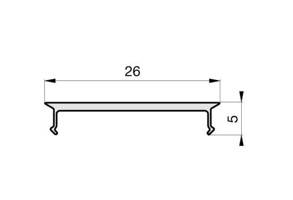 Radium ZTPA2591 Abdeckung, Medium F, matt, 1000mm