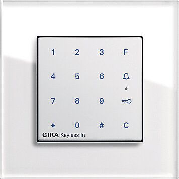 Gira 260503 Gira Keyless In Codetastatur, System 55, reinweiß glänzend