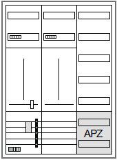 Hager ZB332U25LS Zählerschrank 2 ZP 3-Punkt-Befestigung