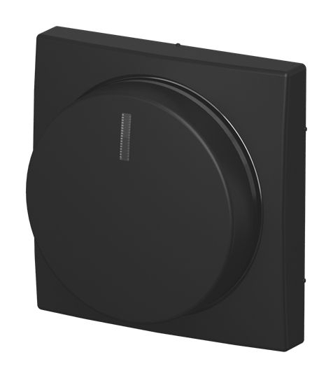 Busch-Jaeger 2115-915 Zentralscheibe für Dimmer mit Drehknopf und Glimmlampe, Busch-balance SI, schwarz matt
