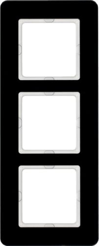 Berker 10136076 Rahmen 3-fach, Q.7, Glas schwarz