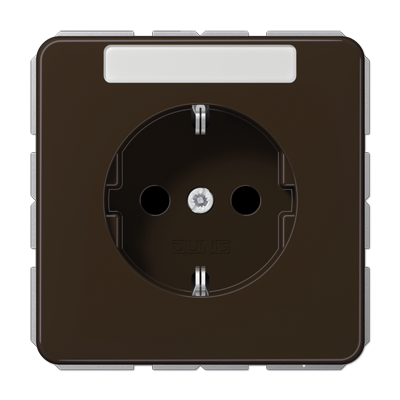 Jung CD 1520 NA BR Schutzkontakt-Steckdose mit Schriftfeld
